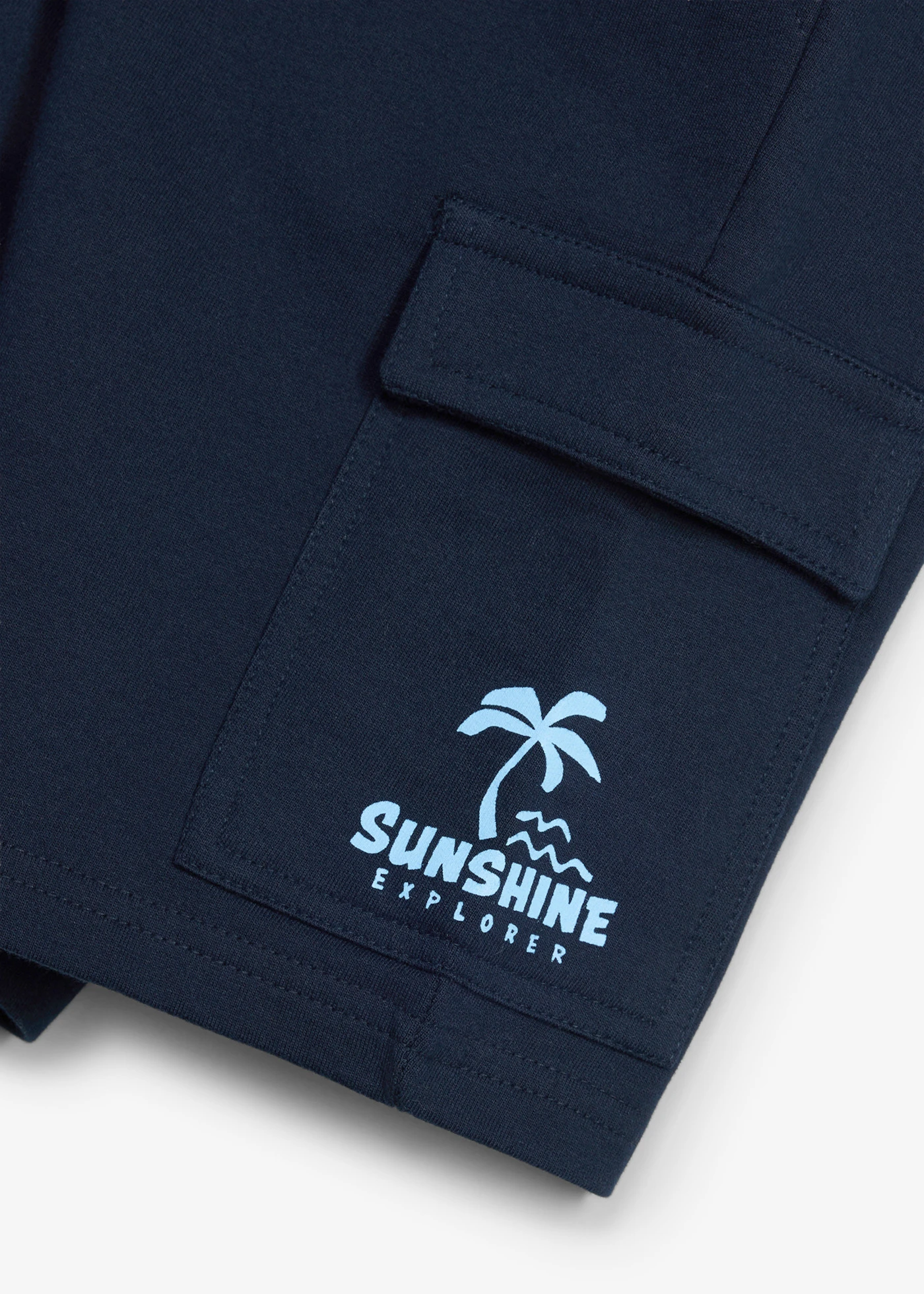 Bermuda sweat poches cargo 100% coton • bleu foncé • product-page.page-title-suffix