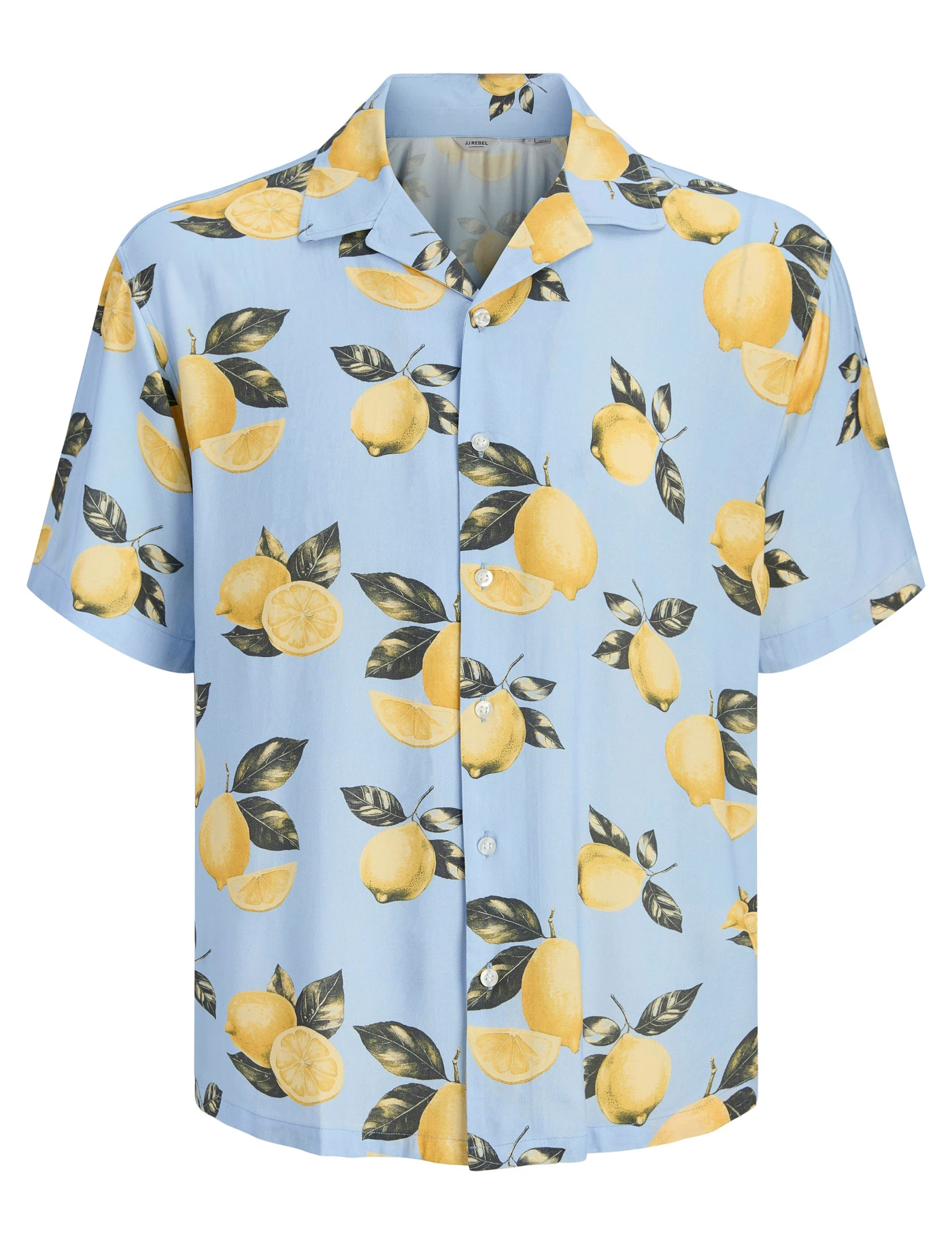 Overhemd van JJ REBEL met korte mouwen • lichtblauw met print • product-page.page-title-suffix