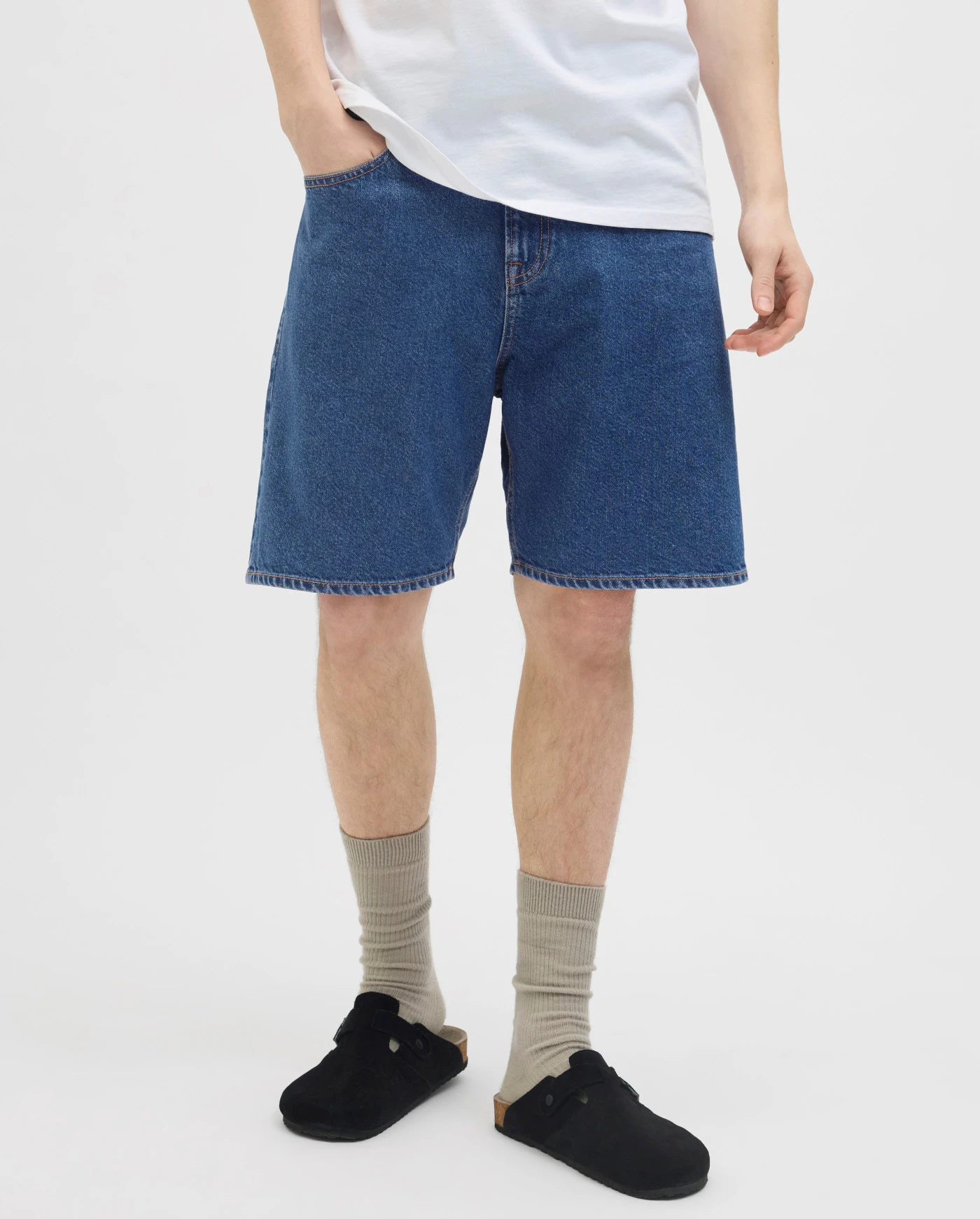 Džínové šortky Mid Waist JJ REBEL • modrý denim • bonprix obchod