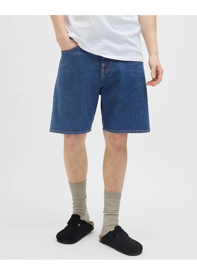 Pantaloni scurți de blugi JJ REBEL Mid Waist • albastru denim • magazin bonprix