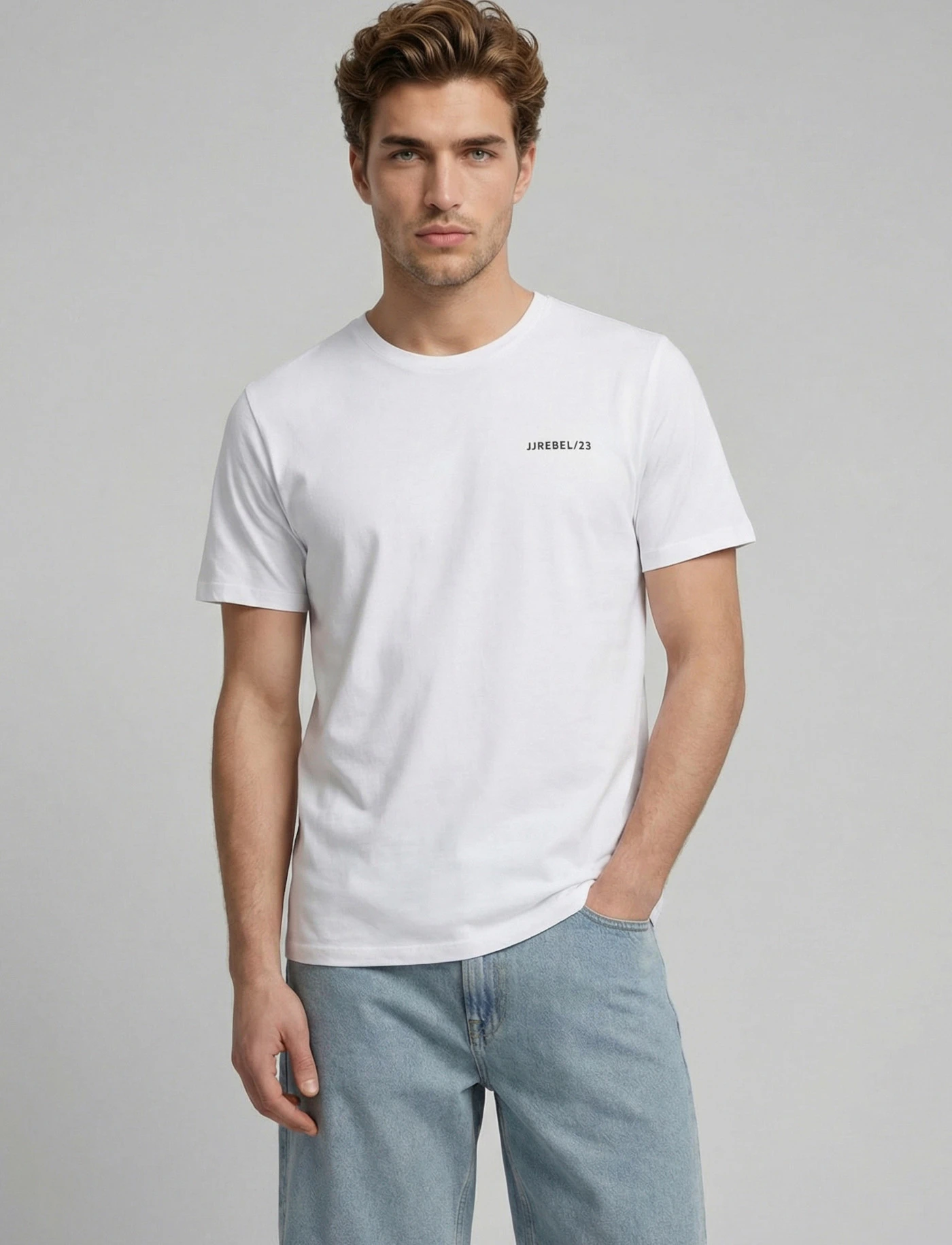 JJ REBEL T-shirt z czystej bawełny • biały z nadrukiem • sklep bonprix