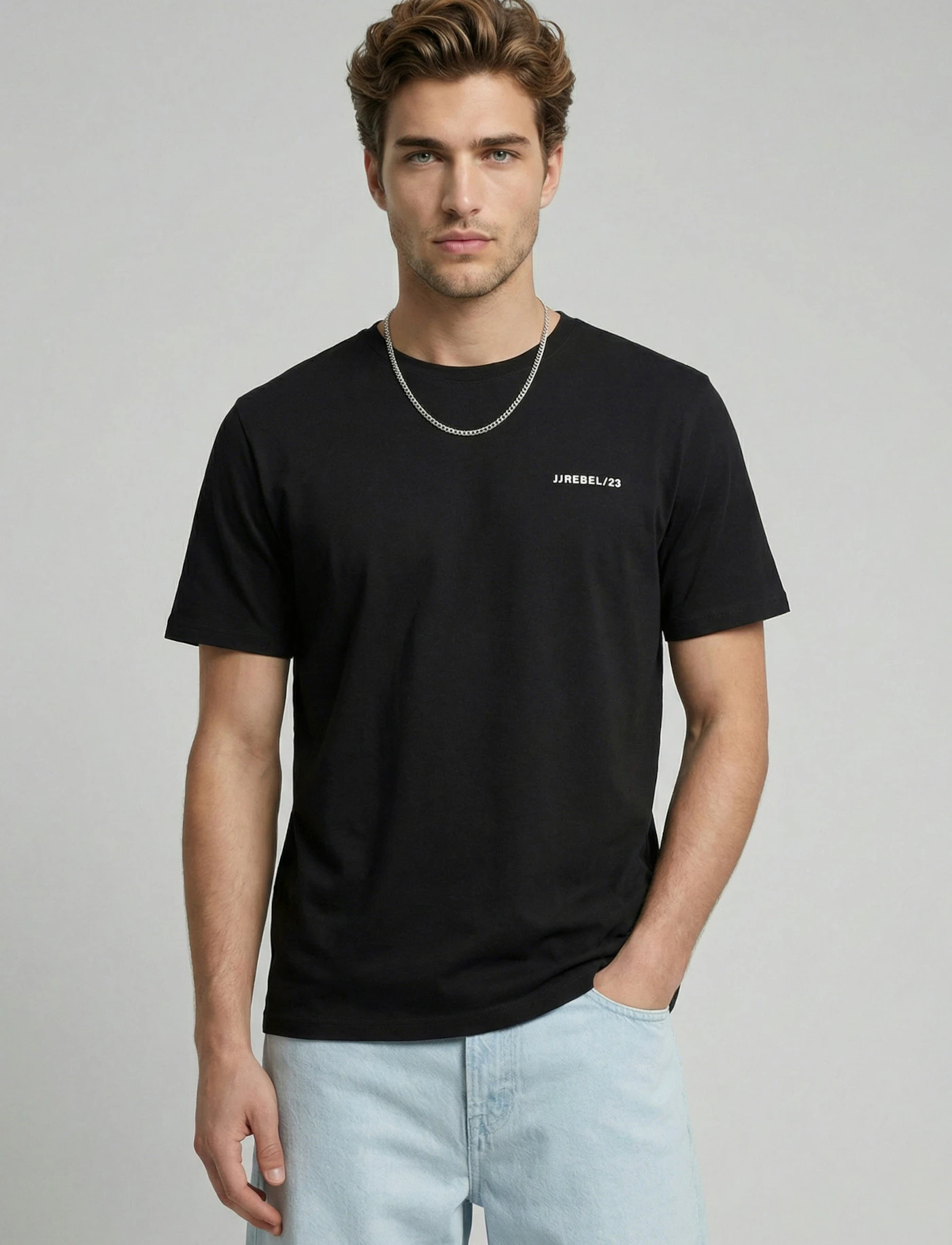 T-shirt JJ REBEL 100% coton • noir imprimé • product-page.page-title-suffix