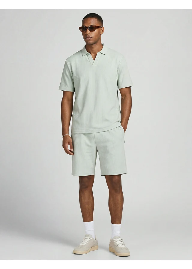T-shirt et short JJ REBEL (ens. 2 pces), Couleur: gris vert