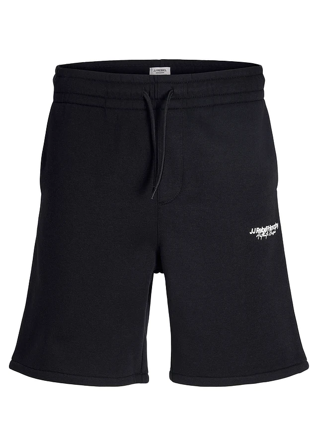 Sweat short van JJ REBEL in regular fit • zwart • product-page.page-title-suffix