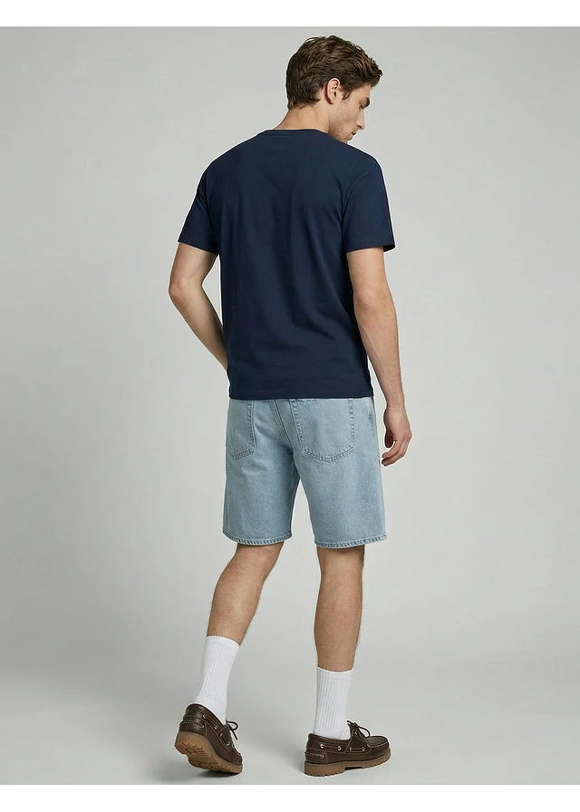 T-shirt JJ REBEL 100% coton • bleu encre imprimé • product-page.page-title-suffix