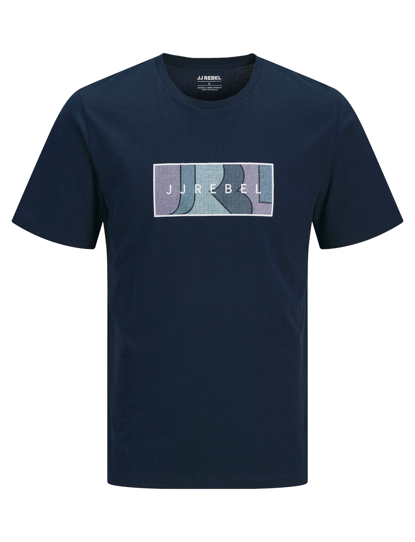 T-shirt JJ REBEL 100% coton • bleu encre imprimé • product-page.page-title-suffix