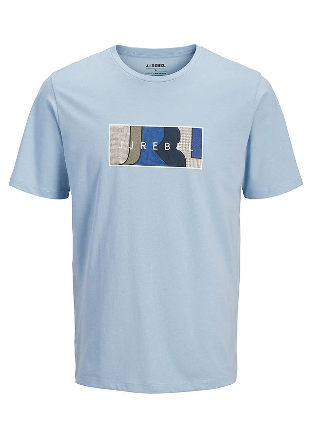 T-shirt JJ REBEL 100% coton • bleu clair imprimé • product-page.page-title-suffix