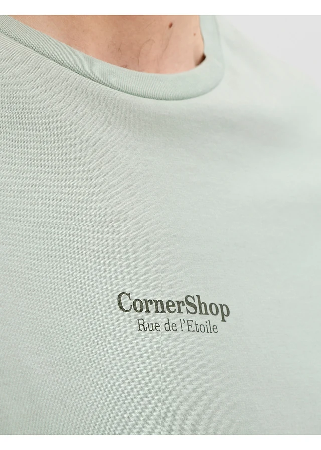 T-shirt JJ REBEL 100% coton, Couleur: gris vert imprimé