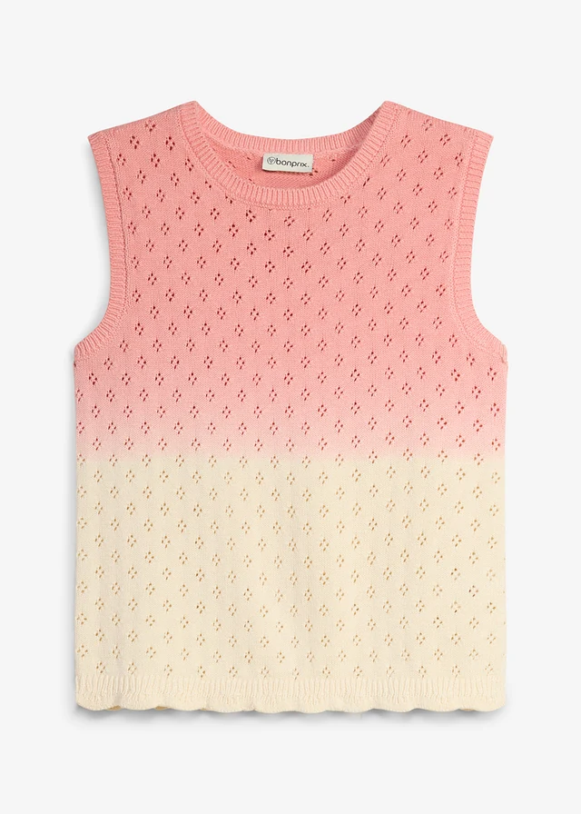Top en maille avec dégradé de couleurs