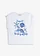 T-shirt en coton extensible, Couleur: blanc imprimé