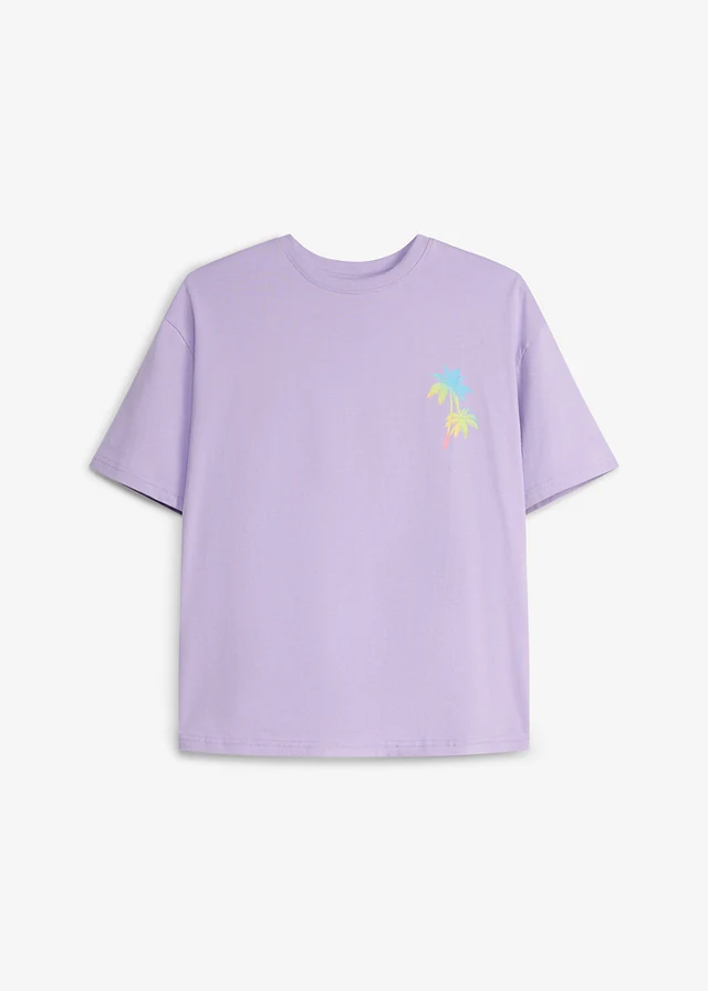 Oversized shirt van puur biologisch katoen • lila met print • product-page.page-title-suffix