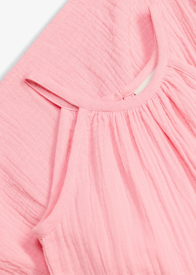Rochie din muselină vaporoasă • roz soft • magazin bonprix