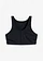 Haut de maillot brassière à bande sous-poitrine réglable, Couleur: noir