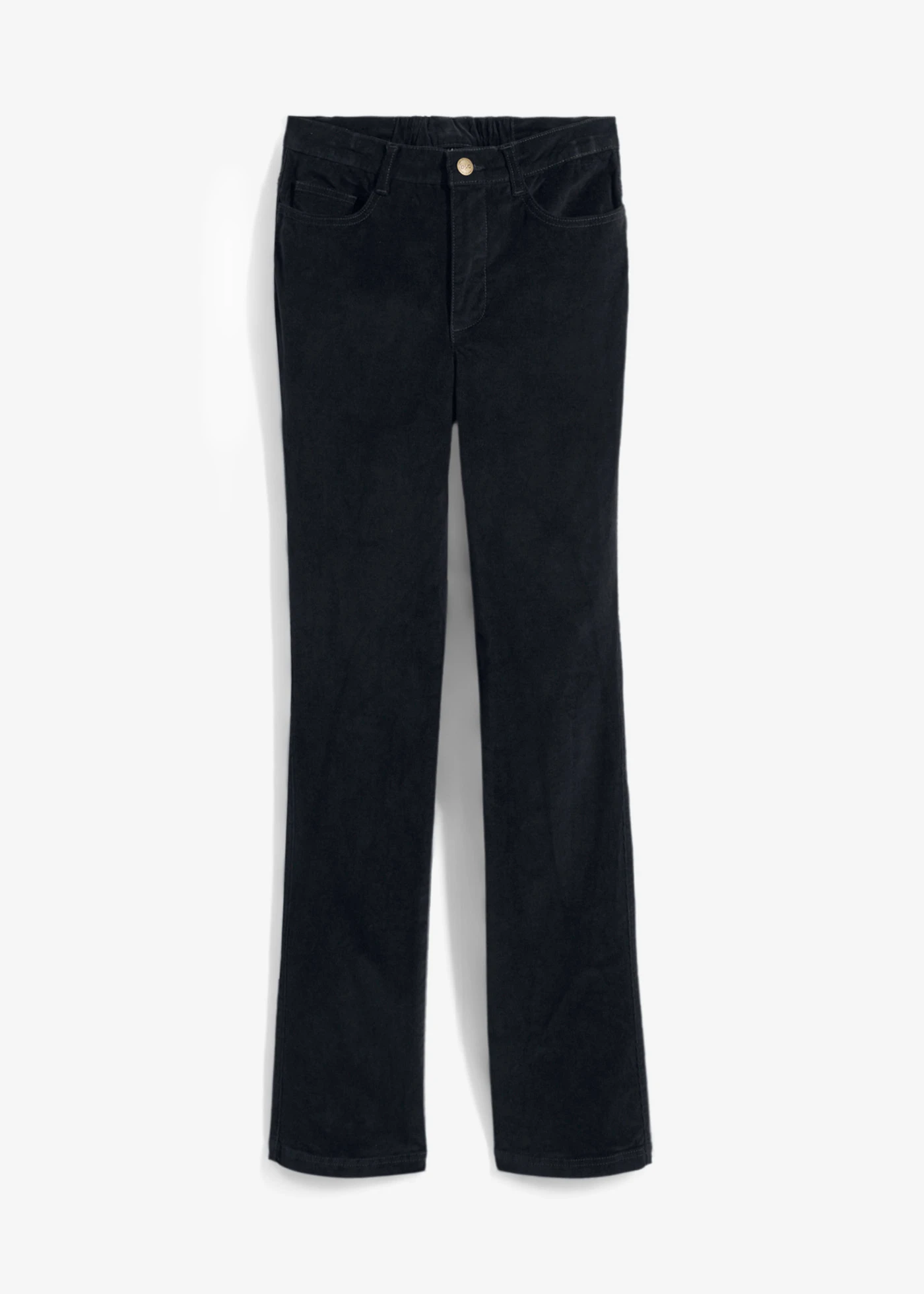 Pantalon en velours côtelé extensible avec taille haute confortable • noir • product-page.page-title-suffix