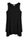 Top long double épaisseur en viscose extensible, Couleur: noir