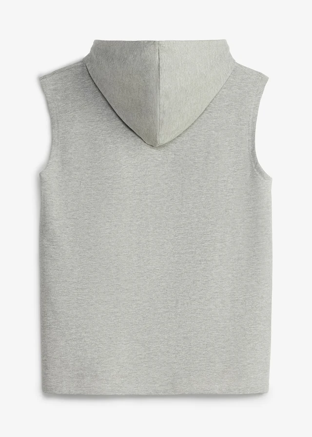 Mouwloze hoodie met biologisch katoen, loose fit • lichtgrijs gemêleerd • product-page.page-title-suffix