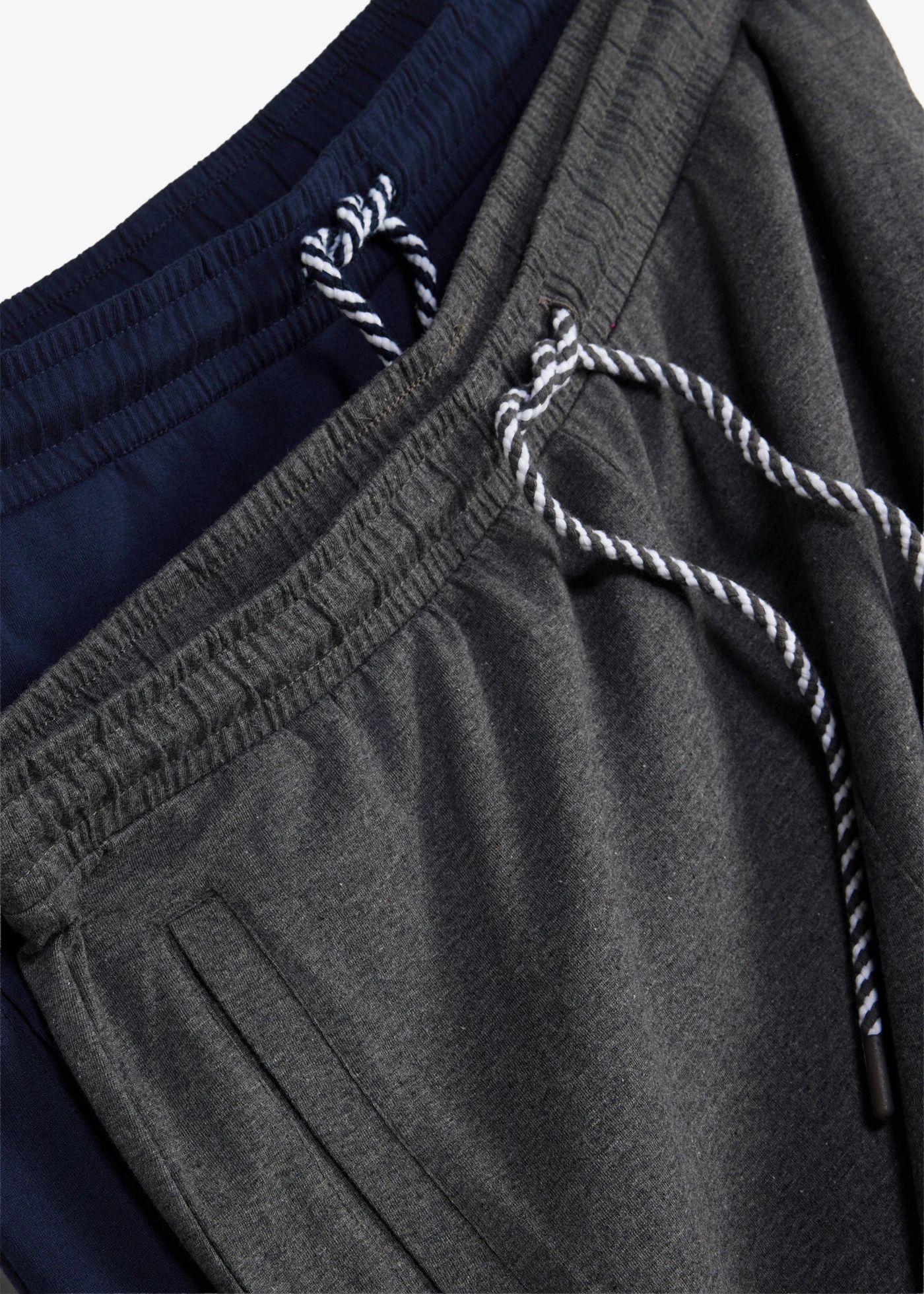 Lot de 2 bermudas en jersey 100% coton • bleu foncé+gris chiné • product-page.page-title-suffix