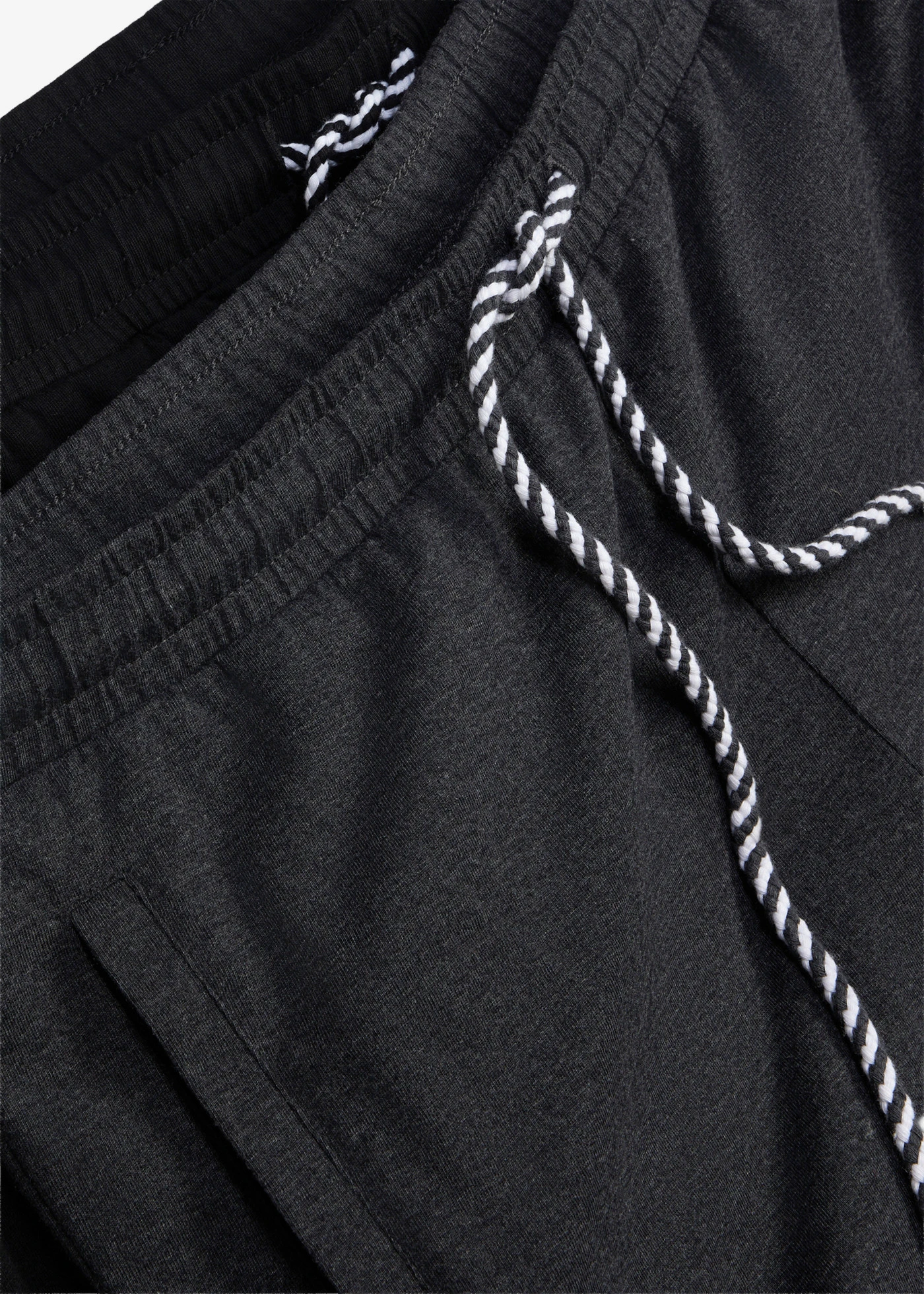 Bermude lungi de jerse din bumbac organic 100% (set/2 buc.) • negru+gri-antracit melanj • magazin bonprix