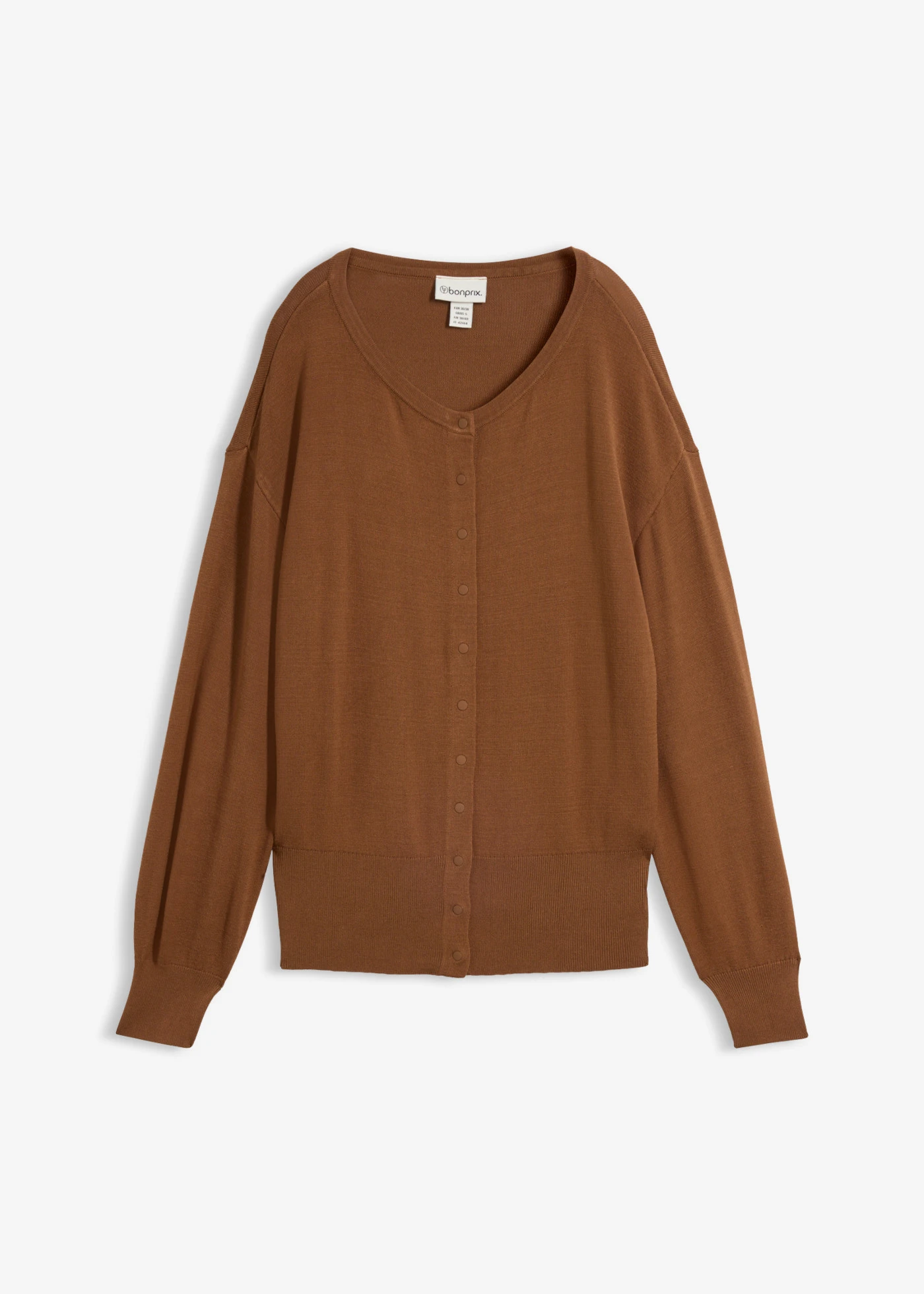 Fijngebreid vest in een zachte viscosemix • toffee • bonprix online shop
