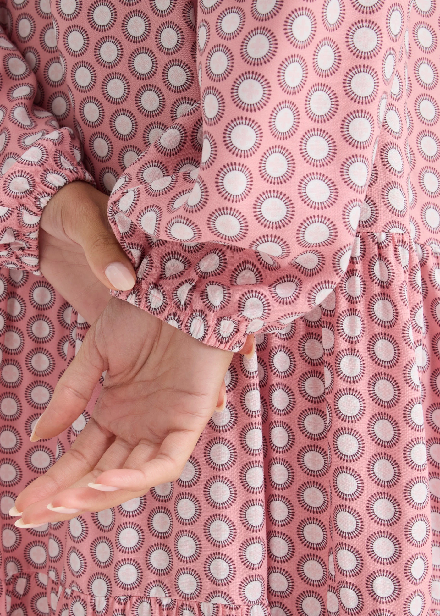Tuniekjurk van soepele viscose • cacaobruin grafische print • bonprix online shop
