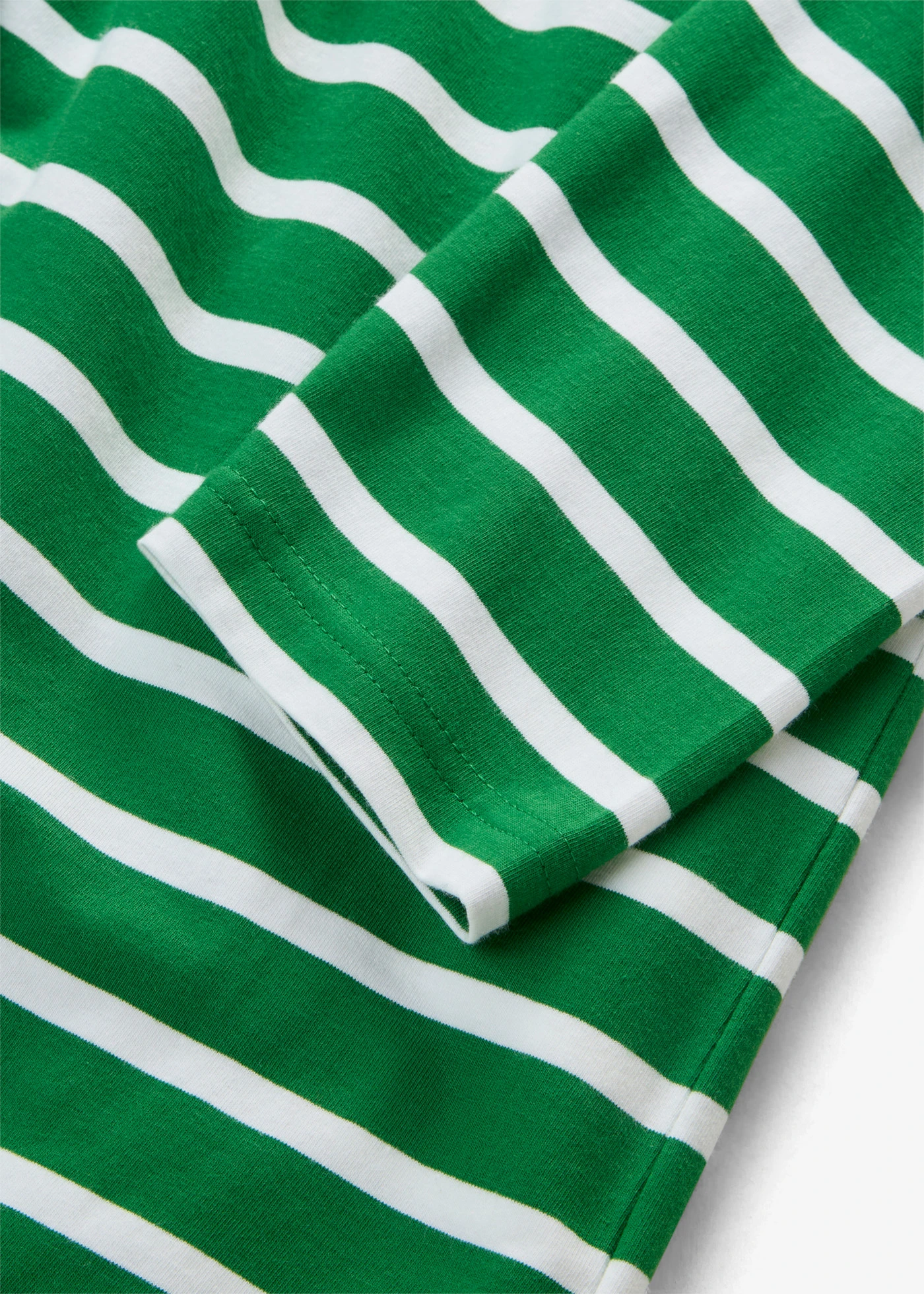 Longsleeve met puur biologisch katoen • diepgroen/wit gestreept • bonprix online shop