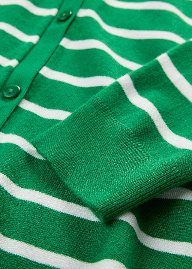 Fijn gebreid vest van een soepele viscosemix • diepgroen gestreept • bonprix online shop