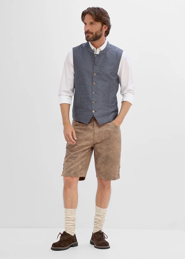 Tiroler gilet in regular fit • inktblauw • bonprix online shop
