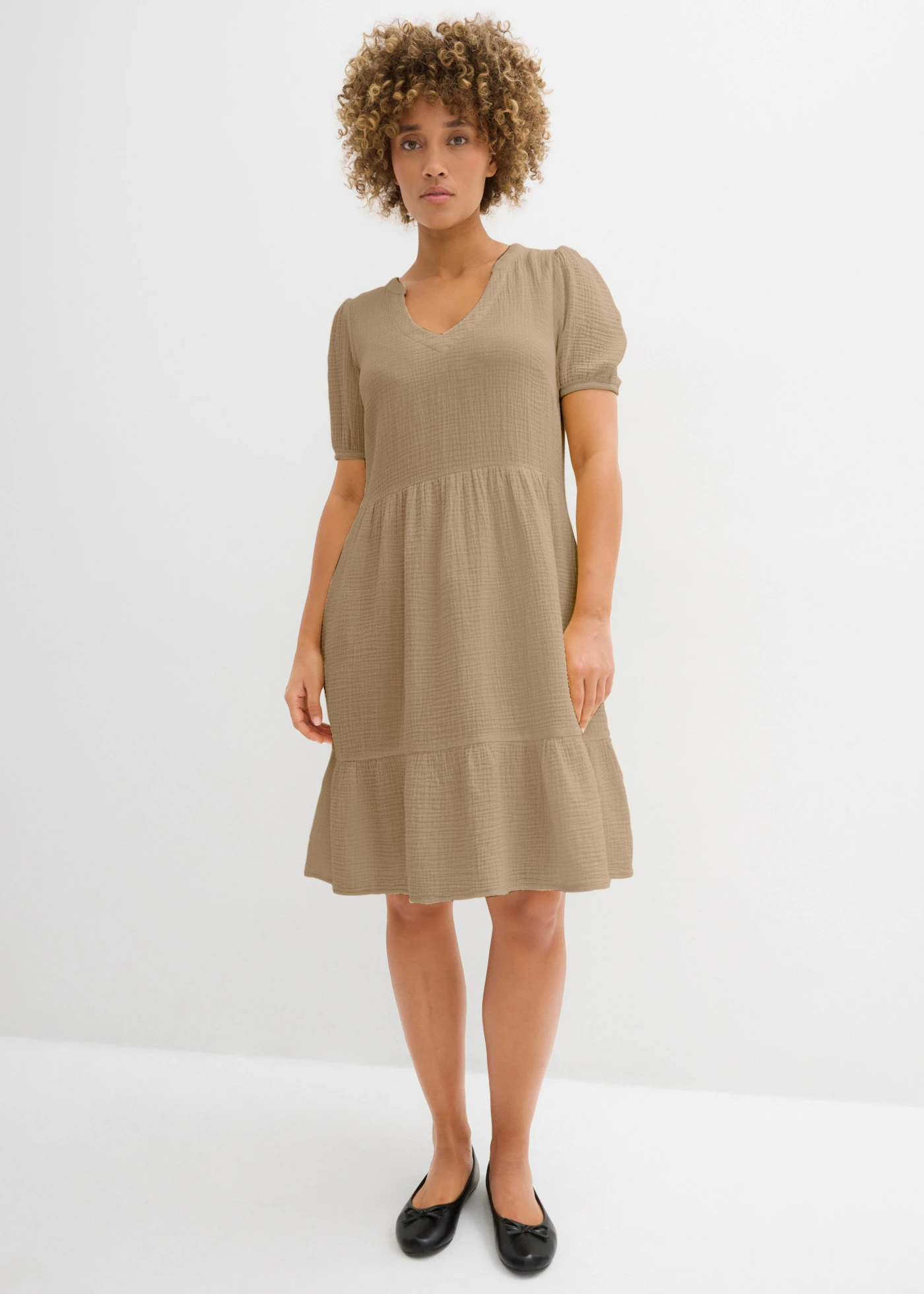 Robe oversize en gaze de coton • kaki clair • product-page.page-title-suffix
