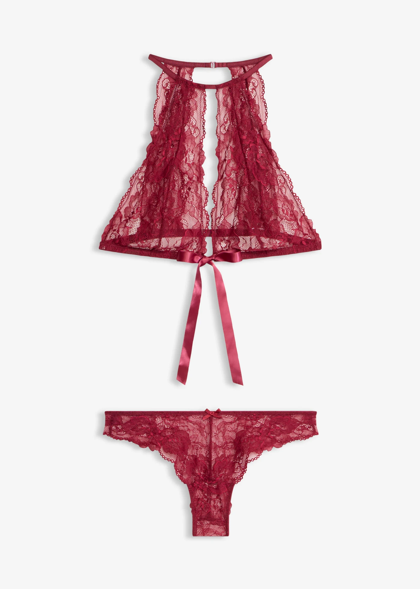 Bh en slip ouvert (2-dlg. set) • magenta • bonprix online shop