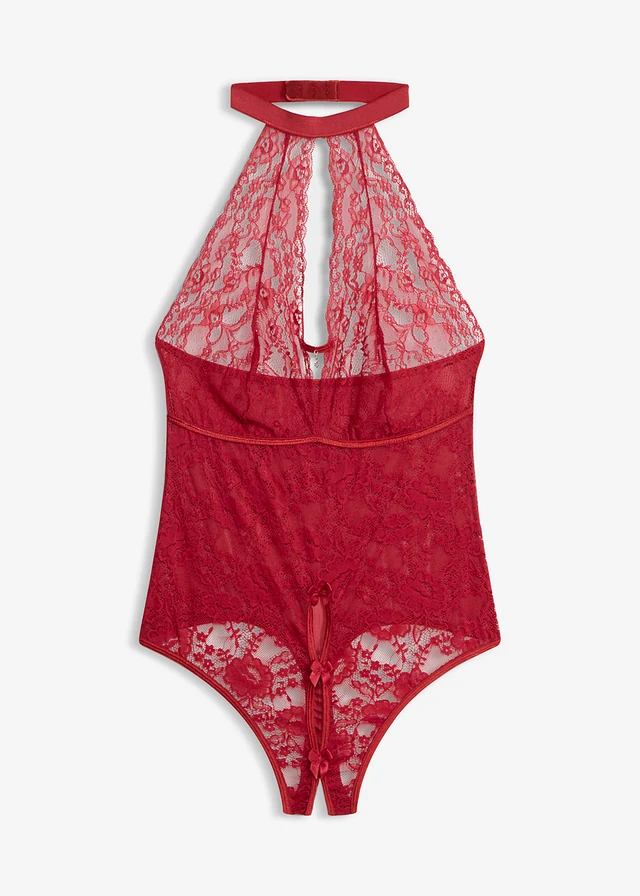 Body ze stringami ouvert • czerwono-pomarańczowy • sklep bonprix