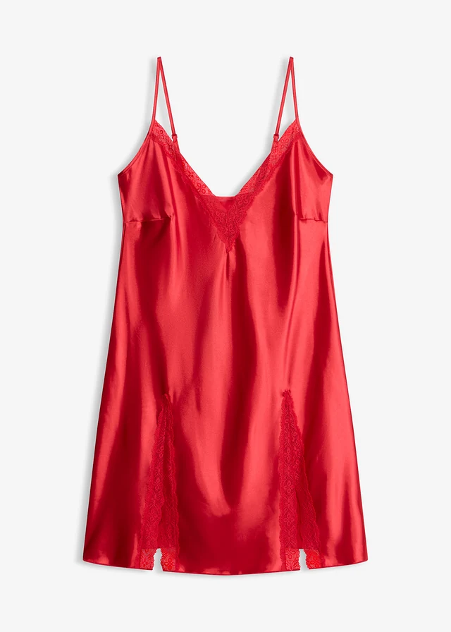 Nuisette en satin • rouge • Boutique bonprix