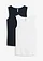 Lot de 2 tops côtelés 100% coton, Couleur: noir + blanc