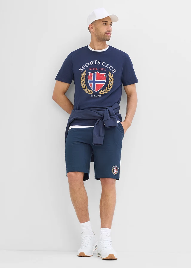 T-shirt van puur biologisch katoen • donkerblauw met print • product-page.page-title-suffix
