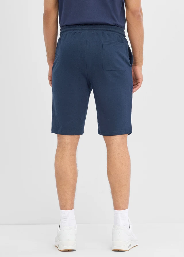 Short sweat 100% coton • bleu foncé imprimé • product-page.page-title-suffix