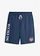 Sweat short van puur biologisch katoen, Kleur: donkerblauw met print