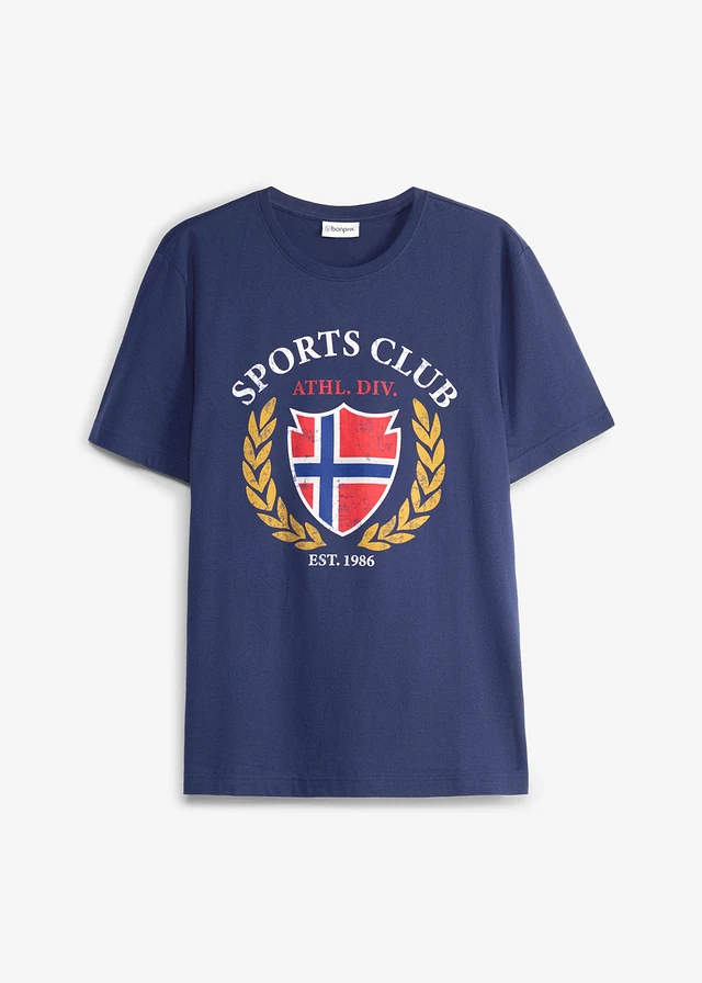 T-shirt 100% coton • bleu foncé imprimé • product-page.page-title-suffix