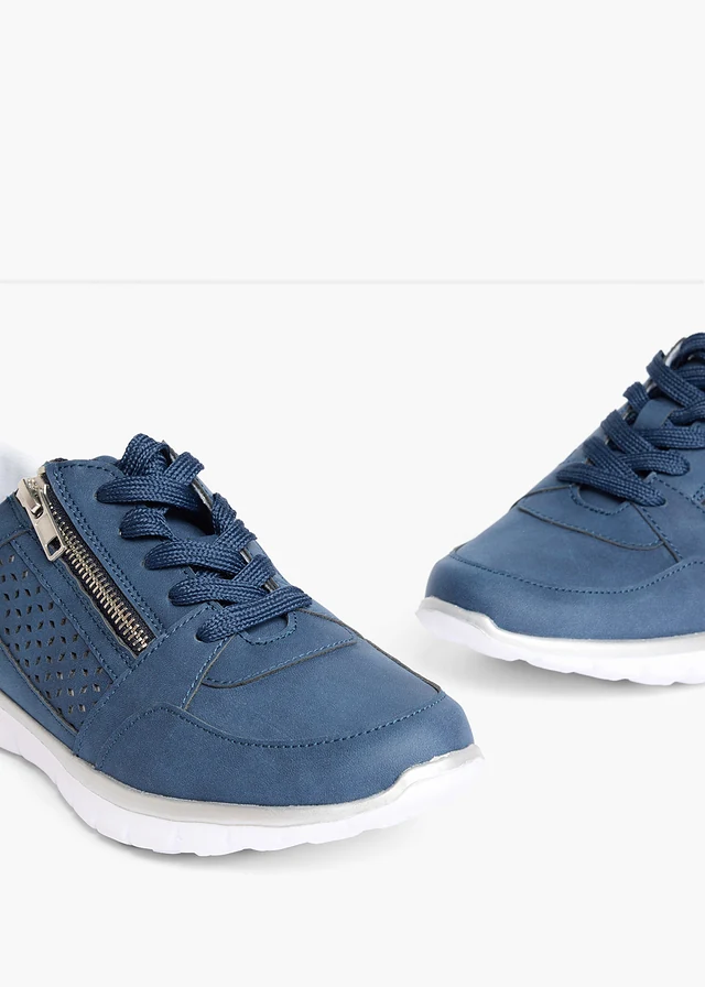 Sneakers zippées • bleu foncé • Boutique bonprix