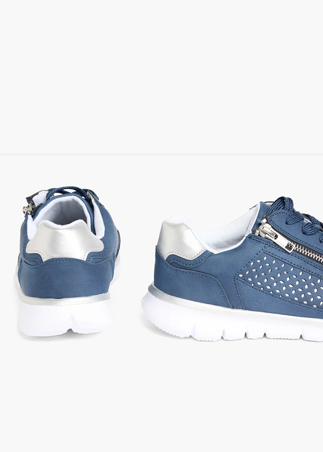 Sneakers zippées • bleu foncé • Boutique bonprix