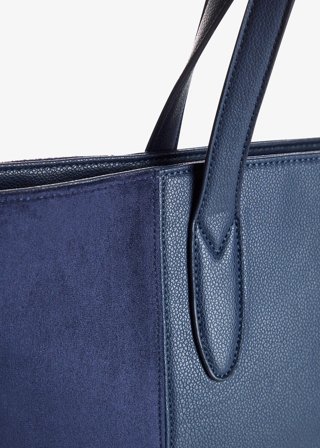 Grote shopper in verschillende materialen • donkerblauw • product-page.page-title-suffix