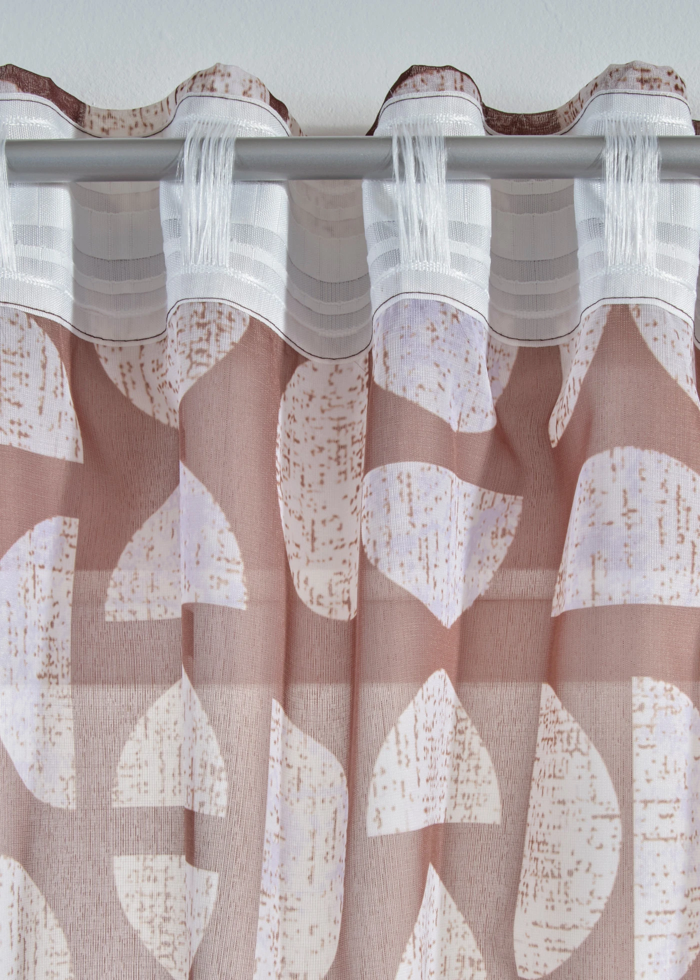 Voilage finement texturé (1 pce) • beige/marron • Boutique bonprix