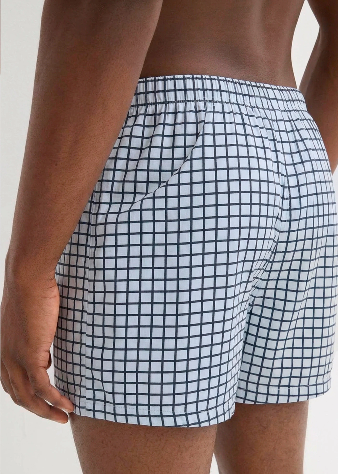 Wijde jersey boxershort van katoen (set van 3) • poederblauw/donkerblauw geruit • product-page.page-title-suffix