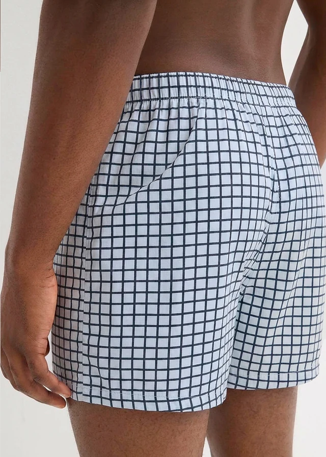 Wijde jersey boxershort van katoen (set van 3) • poederblauw/donkerblauw geruit • product-page.page-title-suffix