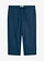 Pantalon 3/4 en lin majoritaire, Couleur: bleu profond