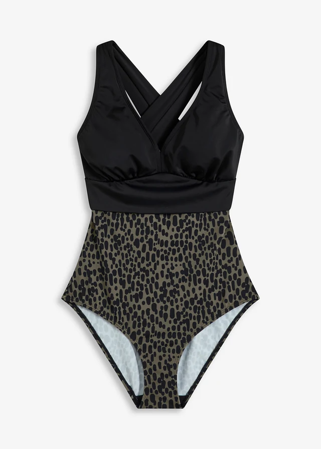 Maillot 1 pièce • pois olive foncé/noir • product-page.page-title-suffix