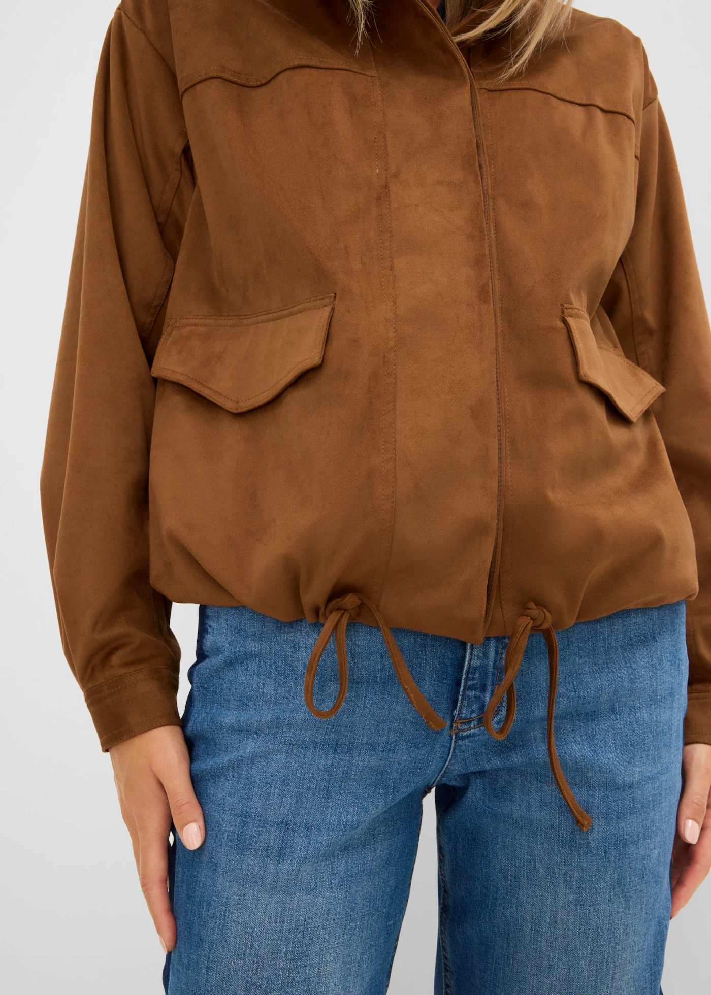 Bomber van imitatieleer • toffee • bonprix online shop