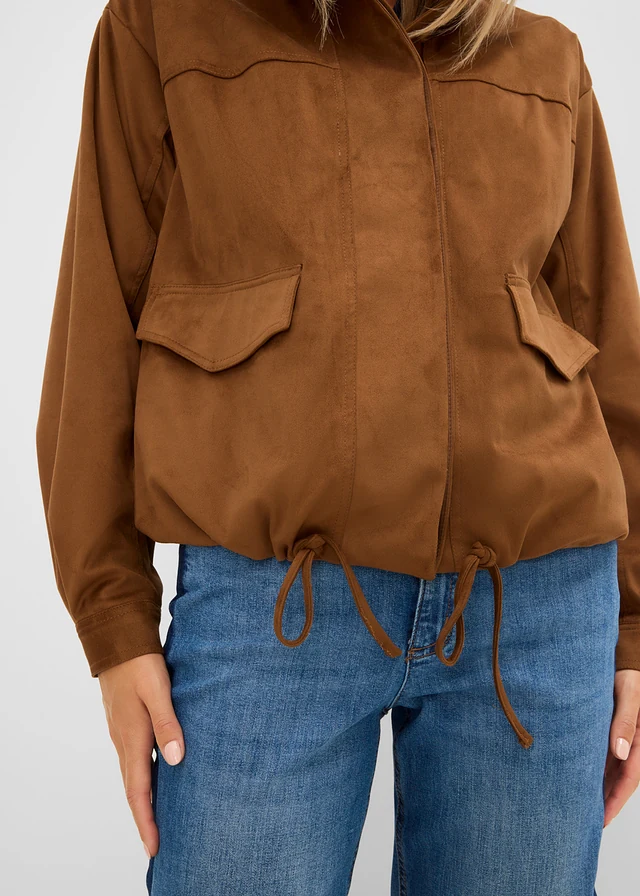 Bomber van imitatieleer • toffee • bonprix online shop