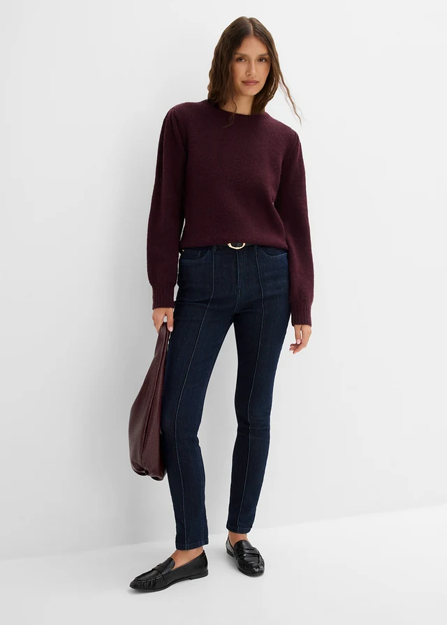 Skinny high waist jeans • diepblauw denim ongewassen • bonprix online shop