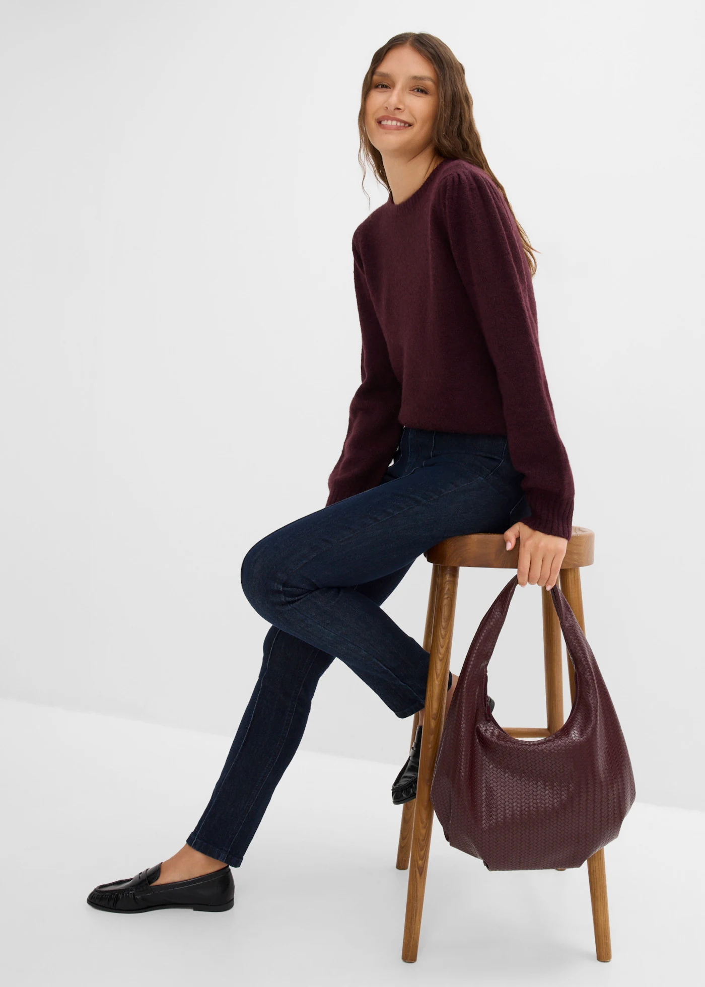 Skinny high waist jeans • diepblauw denim ongewassen • bonprix online shop