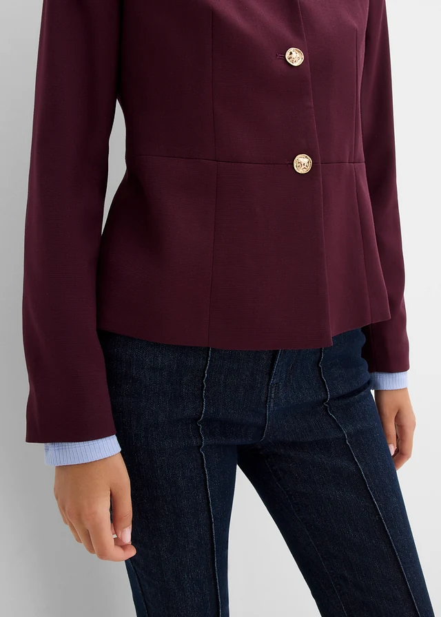 Blazer à col tulipe • bordeaux • Boutique bonprix