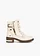 Mustang veterboots met ritssluiting, Kleur: wit